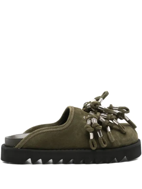Toga Pulla tassel-embellished mules Green FTGPW144303101