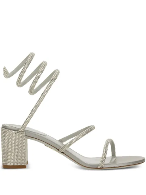 René Caovilla spiral embellished sandals Silver C12037060R001V232