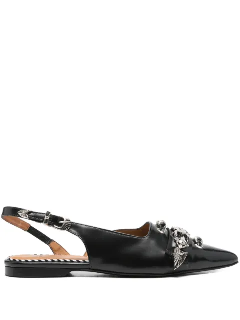 Toga Pulla buckle-embellished slingback mules Black FTGPW143809009