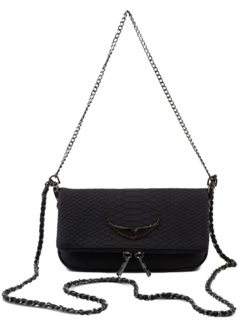 Zadig&Voltaire mini Soft Savage Rock clutch Black LWBA04082