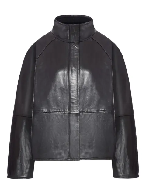 Soeur Gamma high-neck leather jacket Black BLS0117GAMMA