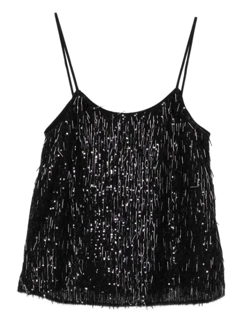 TWINSET sequin fringe top Black 252TP2371