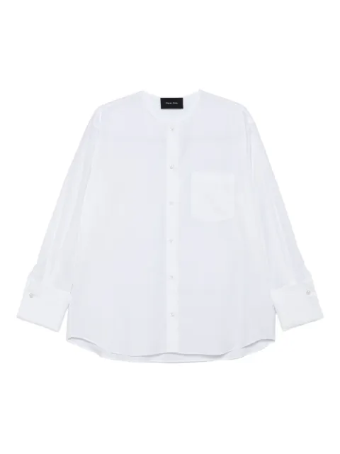 Simone Rocha mandarin-collar pocket shirt White 53801025COTTONPOPLINWHITE