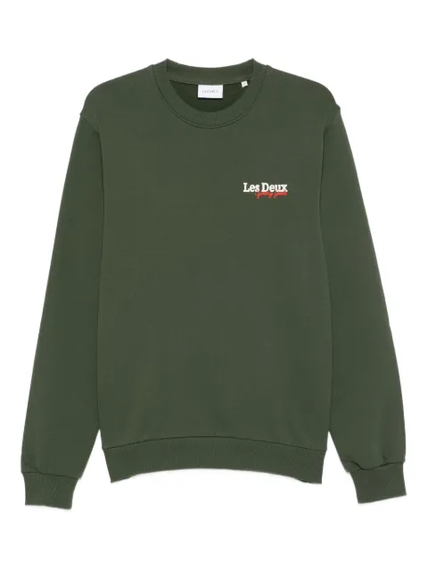 Les Deux Racing crew-neck sweatshirt Green 1000474