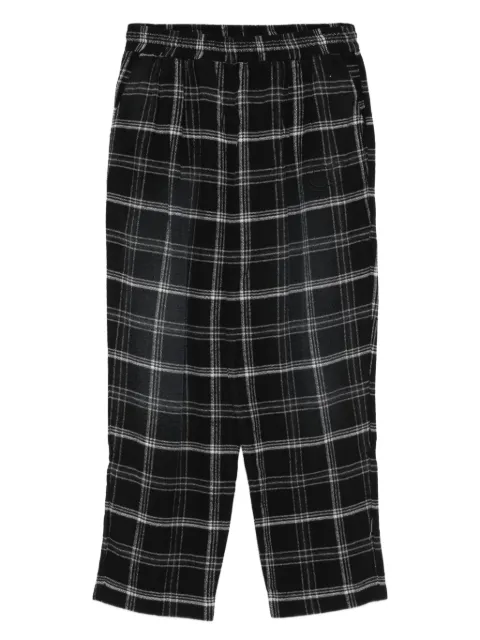 Joshua Sanders checked elastic-waist trousers Black JS35B1586