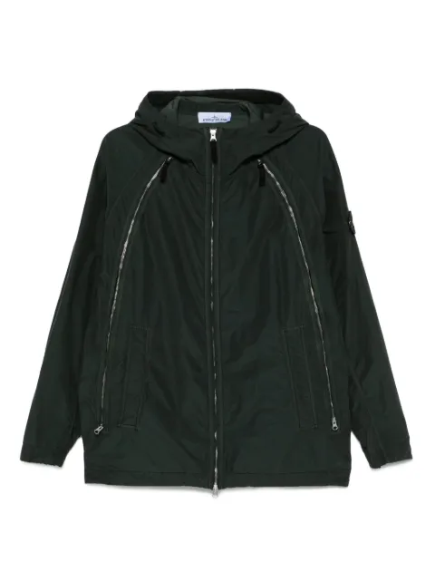Stone Island zip-fastening hooded jacket Green K2S15Q100013S0A31