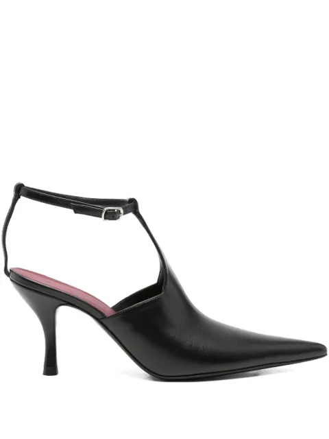 Magda Butrym 85mm pointed-toe ankle-strap pumps Black 520725