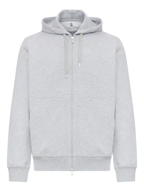 Brunello Cucinelli cotton zip-up hoodie Grey MW8639069GC9300