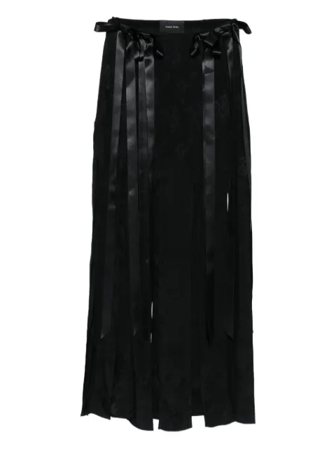 Simone Rocha bow-details midi skirt Black 3168R1254SILKJACQUARDBLACK
