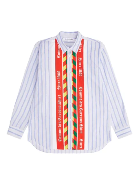 Comme Des Garçons Shirt striped logo shirt White FPB008