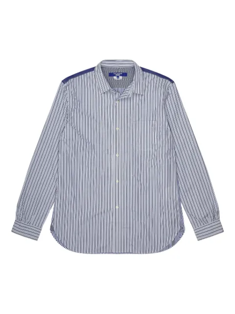 Junya Watanabe MAN striped panelled shirt Blue WPB015