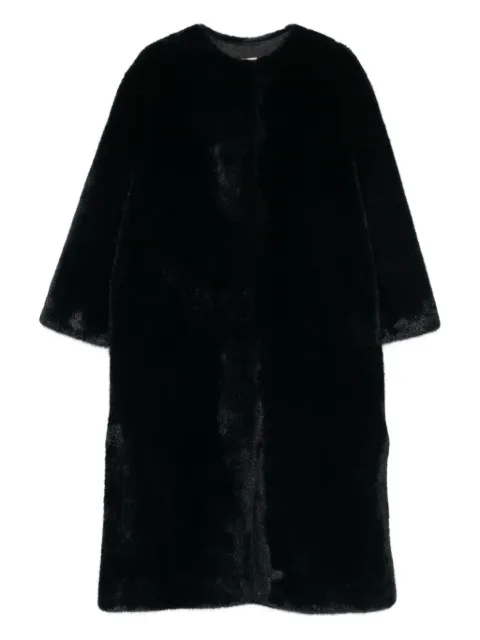 VALENTINI 1972 crew-neck coat Blue E3115