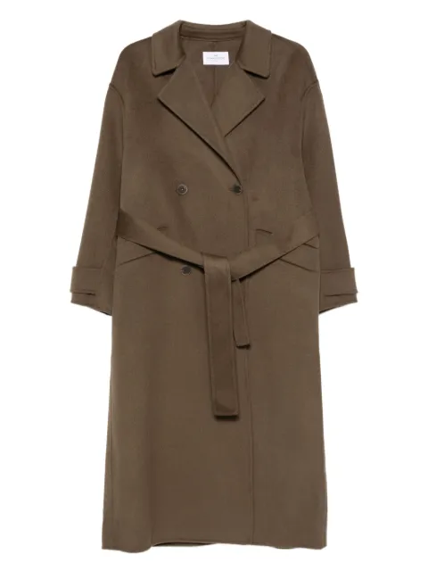 THE DYNAMIS STUDIO belted double-breasted coat Brown DS87F24