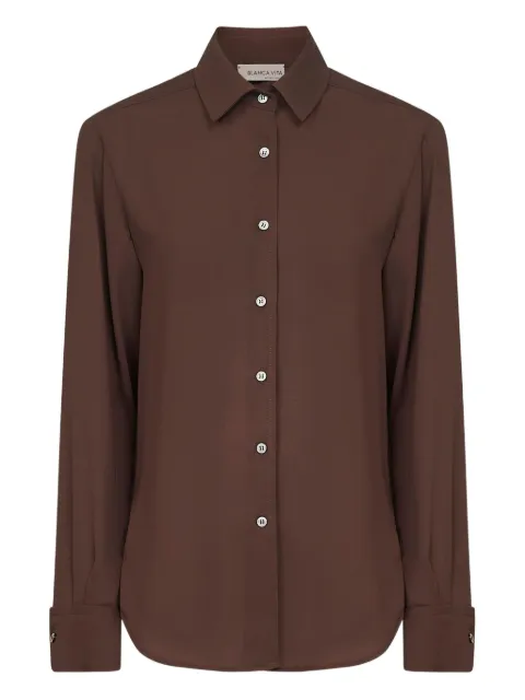 Blanca Vita button-fastening shirt Brown CORTEN6534MORO