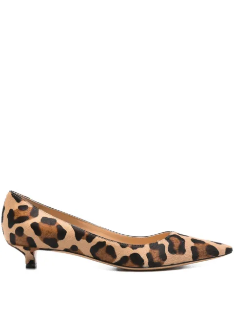 Francesco Russo 35mm leopard-print kitten-heel pumps Neutrals R1P1007N205306