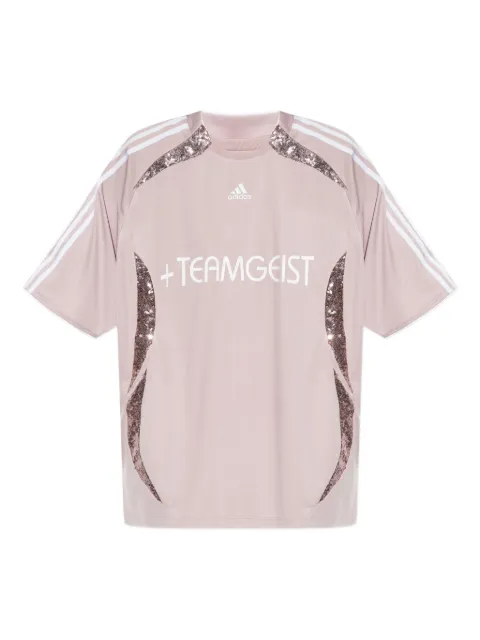 adidas Teamgeist sequin-panelled jersey Pink KE9793