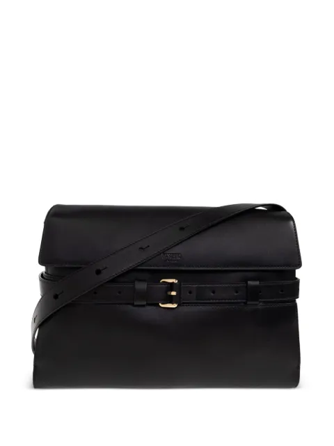 Moschino belted leather shoulder bag Black MD4158PP0NFF0