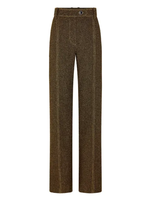 Rabanne seam-detail tailored trousers Green 25HCPA058LA0351