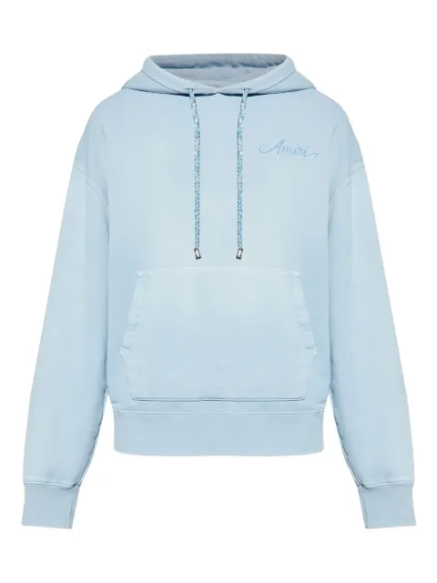 AMIRI embroidered-logo hoodie Blue AMJYHD1117