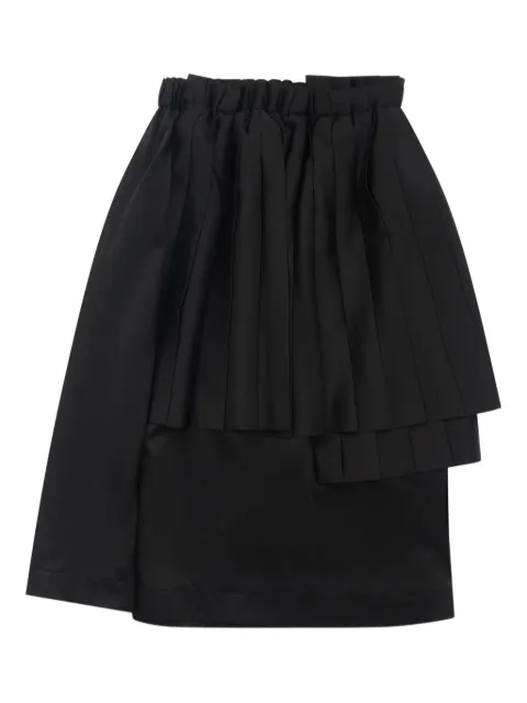 Noir Kei Ninomiya pleated midi skirt Black 3PS017