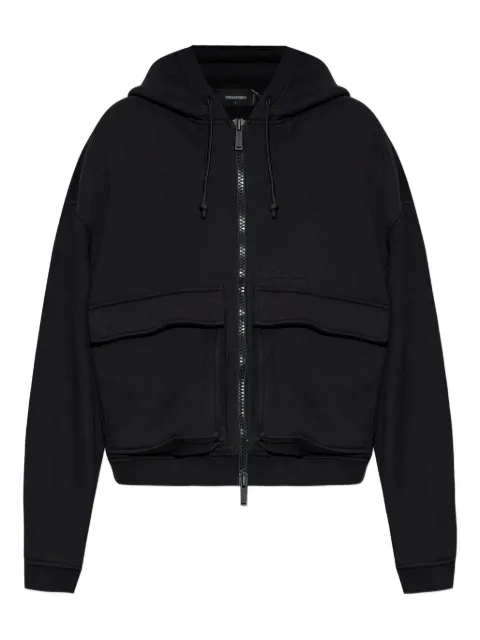 DSQUARED2 hooded ribbed jacket Black S79HG0020D25007