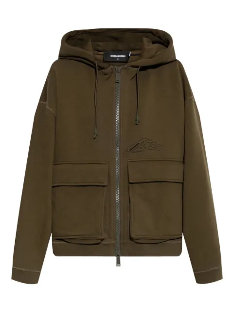 DSQUARED2 embroidered-logo hoodie Green S80HG0007D25007