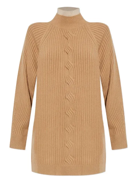 Max Mara cable-knit high-neck jumper Neutrals 2521366202600