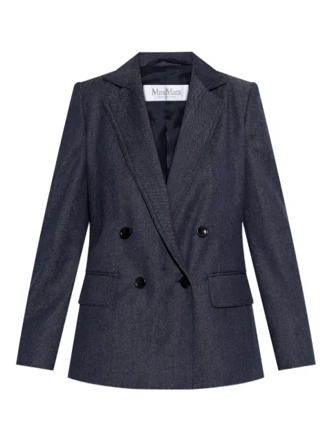 Max Mara double-breasted wool jacket Blue 2521046062600