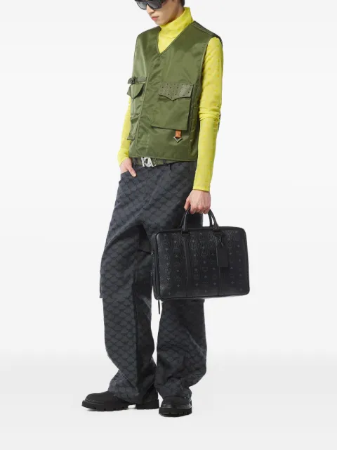 MCM Visetos monogram briefcase Black MMTFAKK01BK