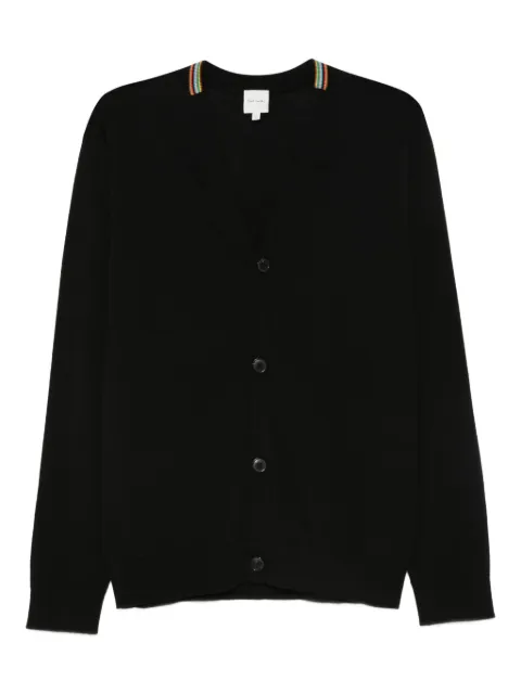 Paul Smith rainbow-striped merino wool cardigan Black M1R250ZP02094