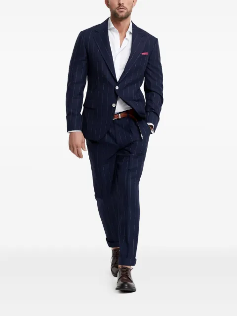 Brunello Cucinelli pinstripe cotton suit Blue MS4847BTHC002