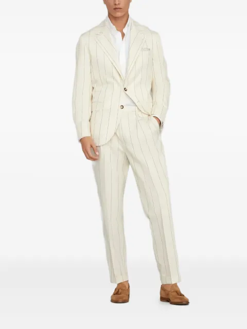 Brunello Cucinelli pinstripe suit White MD494LDTRC010