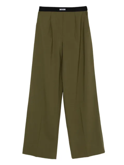 MSGM pleated trousers Green 3941MDP14257605