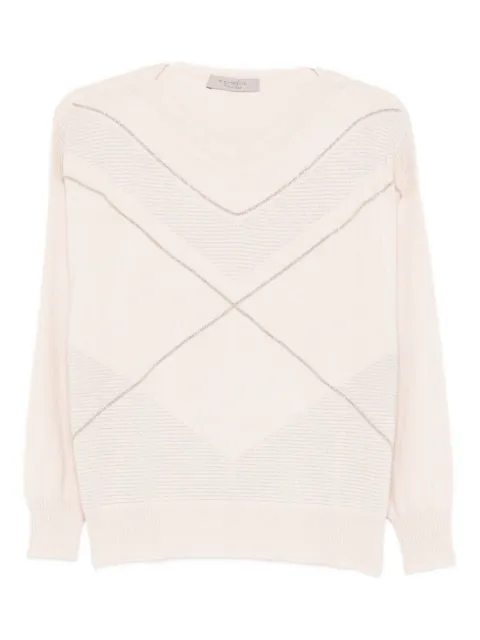 D.Exterior metallic-detail wool sweater Pink 61060
