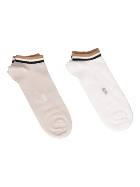 BOSS stripe-detail ankle socks (pack of two) Neutrals 50491192