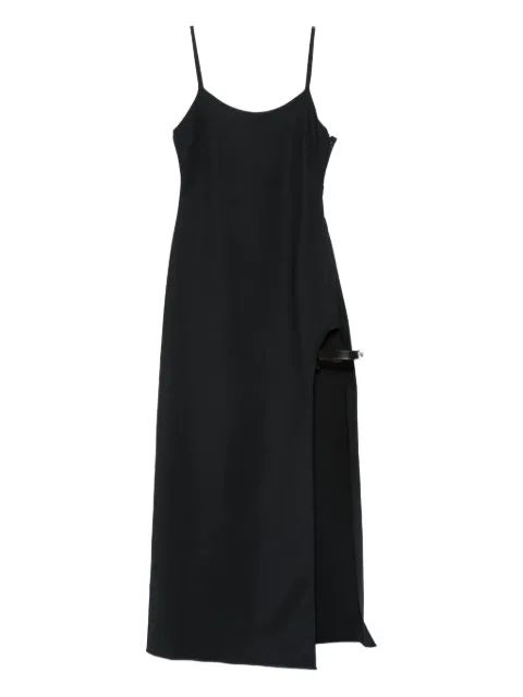 Coperni side-split strap midi dress Black COPR166F2043
