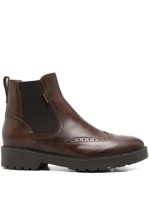 NERO GIARDINI elastic-panel leather boots Brown I513990D412