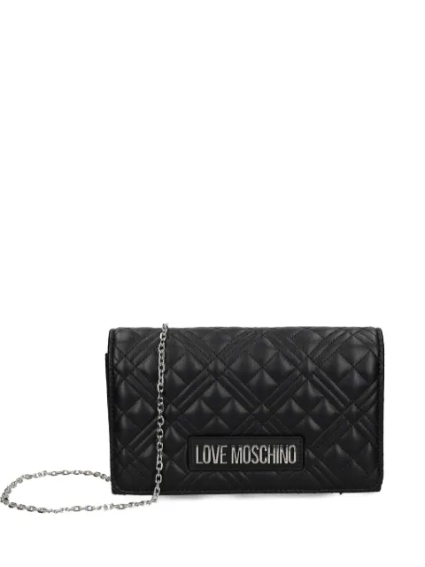 Love Moschino quilted chain clutch bag Black JC4079PP1NLA0
