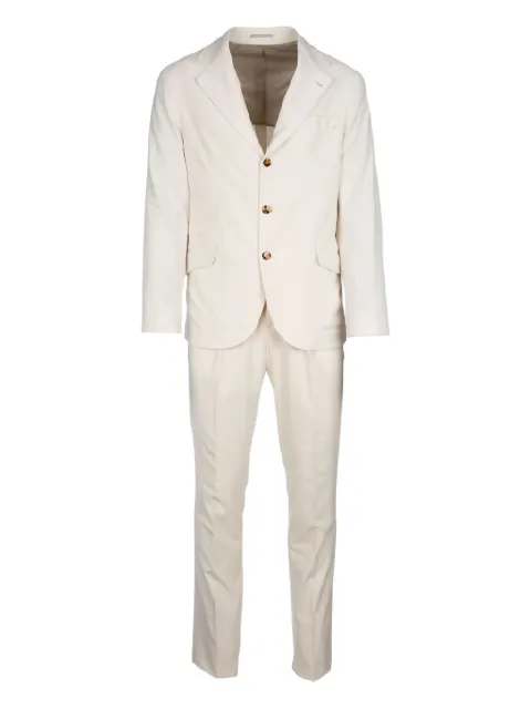 Brunello Cucinelli three-button single-breasted suit White MQ435LDWHC1905