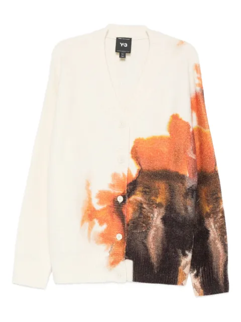 Y-3 graphic-print cardigan Neutrals JX7333