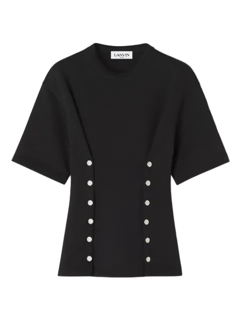Lanvin button-detail fitted top Black RWTS0016F045