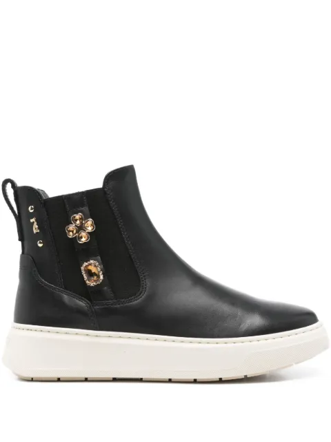 NERO GIARDINI 35mm embellished elastic-sided boots Black I514173D