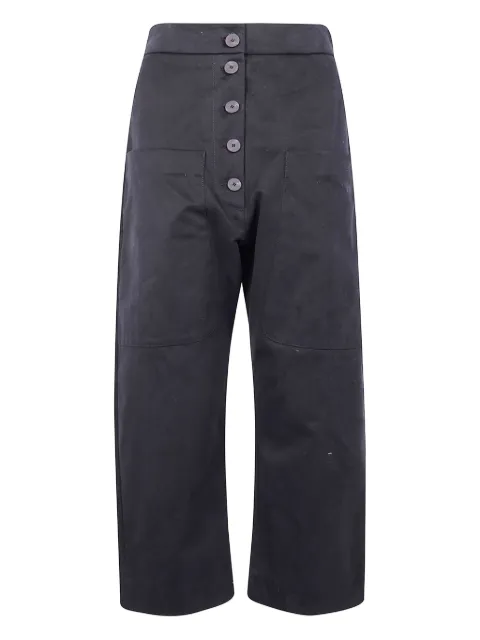 Studio Nicholson Brinson button-front patch-pocket trousers Black BRINSONSNW1759