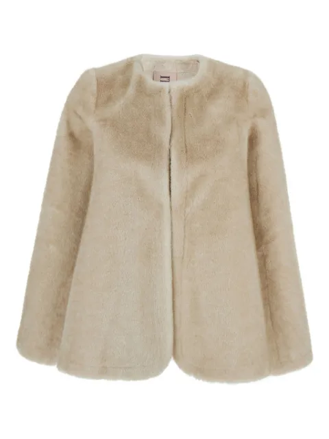 VALENTINI 1972 Eco crew-neck cape Neutrals E3117