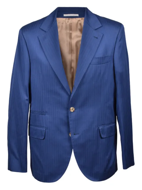 Brunello Cucinelli single-breasted suit Blue MS4557BTZAC1024