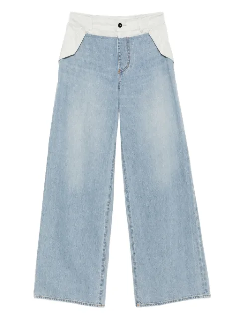 sacai panelled cotton jeans Blue 2507965