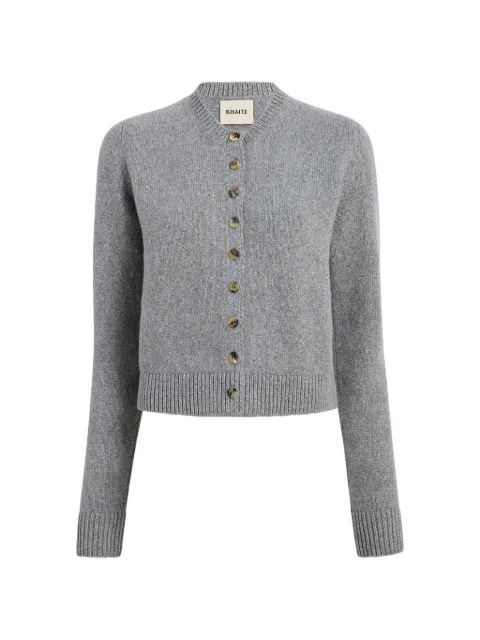 KHAITE Everheart button-front cashmere cardigan Grey 9947650460