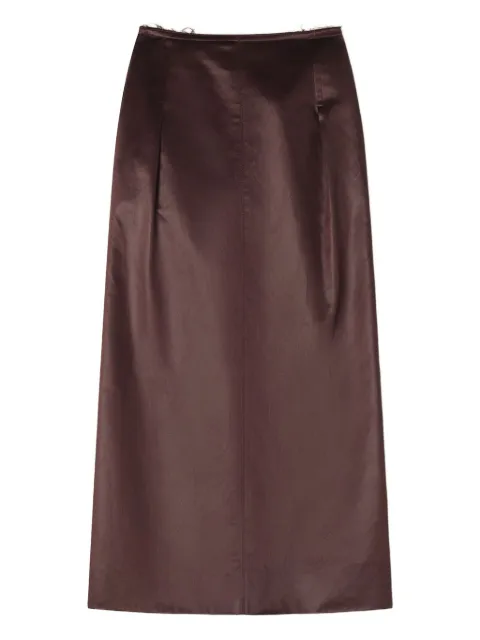 Lanvin button-detail midi skirt Purple RWST00016126