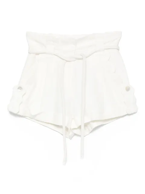FARM Rio belted linen shorts White 336554