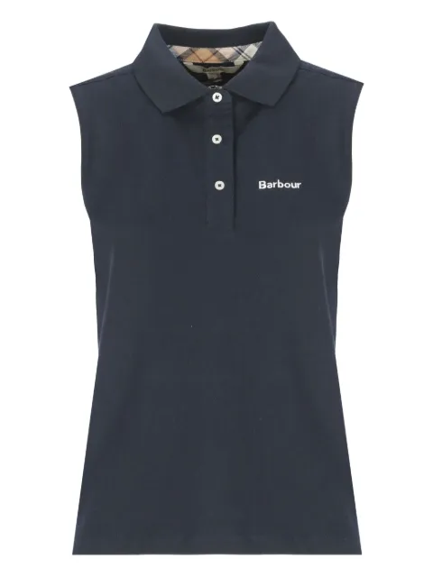 Barbour three-button sleeveless polo shirt Blue LML0888LML